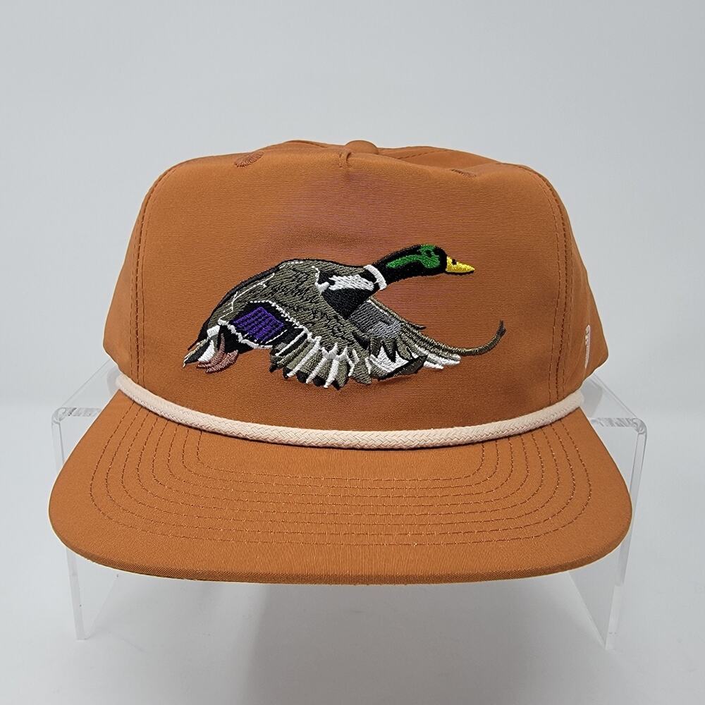 Duck Camp Hat Snapback Embroidered Mallard Clay Brown Dad Grandpa Cap One Size